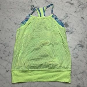 ivivva Lime Green Citron Racerback Athletic Tank Top